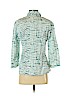 Lafayette 148 New York Green 3/4 Sleeve Button-Down Shirt Size 6 - photo 2