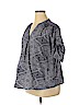 Times Two Maternity 100% Polyester Blue 3/4 Sleeve Blouse Size L - photo 1