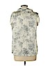 Ann Taylor Gray Sleeveless Silk Top Size L (petite) - photo 2