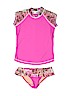 Coolies Print Pink Two Piece Swimsuit Size 8 - photo 1