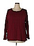 Suzanne Betro Burgundy Pullover Sweater Size 1X - photo 1