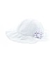 Unbranded 100% Cotton White Bucket Hat Size 6-12 mo - photo 1