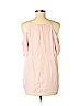 Pink Rose 100% Polyester Pink Short Sleeve Blouse Size L - photo 2