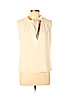 J. Mendel 100% Silk Ivory Sleeveless Silk Top Size 6 - photo 1