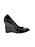 Lavender Label by Vera Wang 100% Patent Leather Black Wedges Size 7 1/2 - photo 1