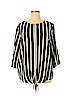 Charmed Hearts Black 3/4 Sleeve Blouse Size XL - photo 1