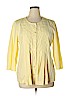 J.jill 100% Cotton Yellow 3/4 Sleeve Button-Down Shirt Size XL - photo 1