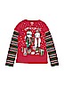 Holiday Time Stripes Graphic Red Long Sleeve T-Shirt Size 10 - 12 - photo 1