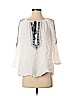 Lord & Taylor 100% Cotton White 3/4 Sleeve Top Size S (petite) - photo 1