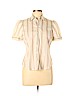 Ann Taylor LOFT Tan Short Sleeve Button-Down Shirt Size 8 (petite) - photo 1