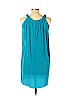 Banana Republic 100% Silk Blue Casual Dress Size M (petite) - photo 2