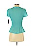 Sunny Leigh 100% Polyester Teal Short Sleeve Blouse Size S - photo 2