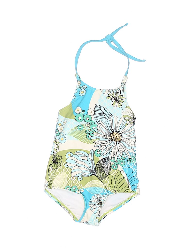 Tea Floral Ivory One Piece Swimsuit Size 3 - photo 1