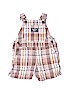 OshKosh B'gosh 100% Cotton Tan Overall Shorts 6-9 MO / 9 MO - photo 1