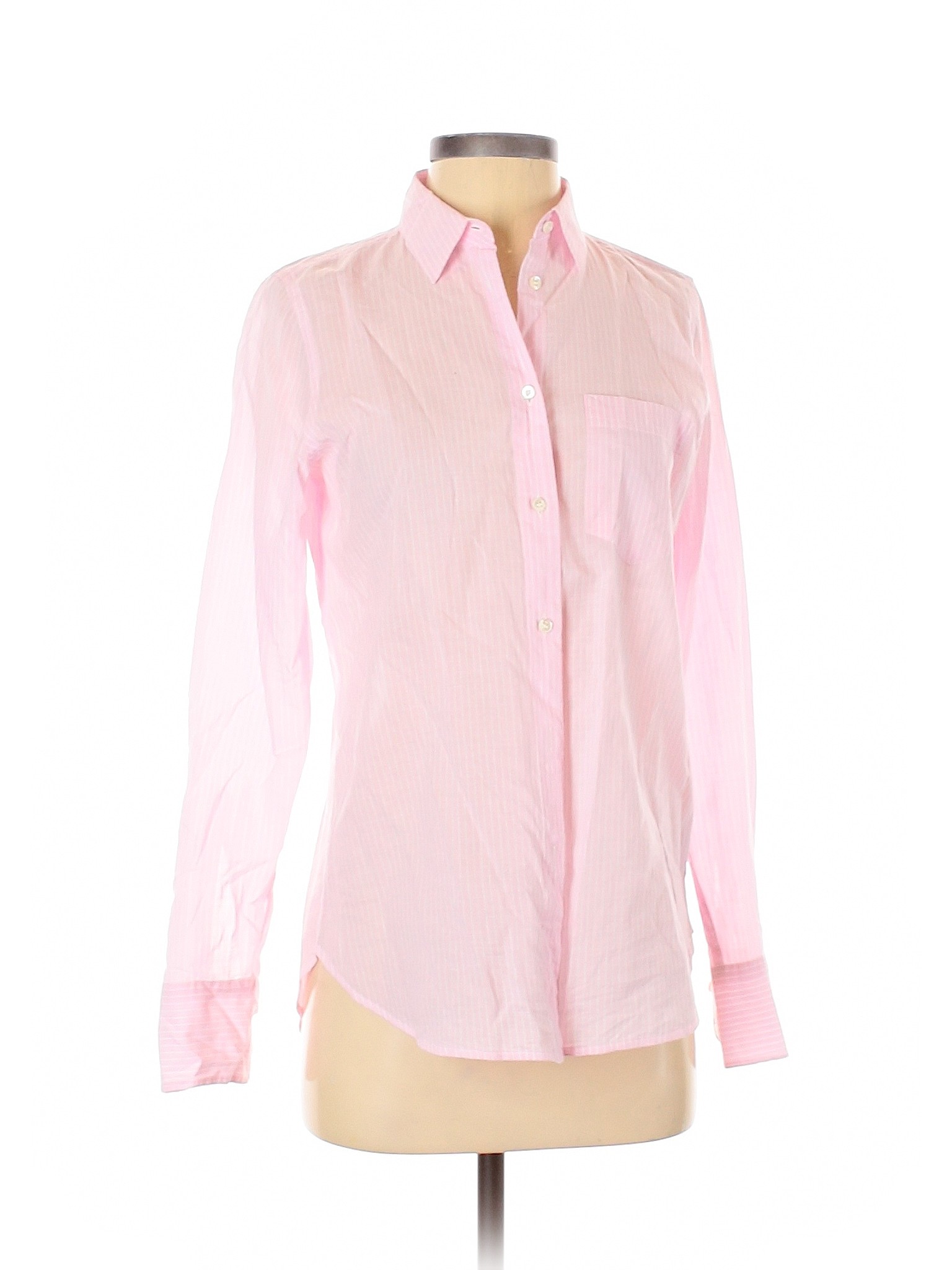 J.Crew Women Pink Long Sleeve Button-Down Shirt 2 | eBay