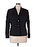 Le Suit 100% Polyester Black Blazer Size 14 (petite) - photo 1