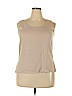 Donna Ricco 100% Rayon Tan Sleeveless Blouse Size 14 (petite) - photo 1