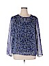 Christopher & Banks 100% Polyester Blue Long Sleeve Top Size XL - photo 1