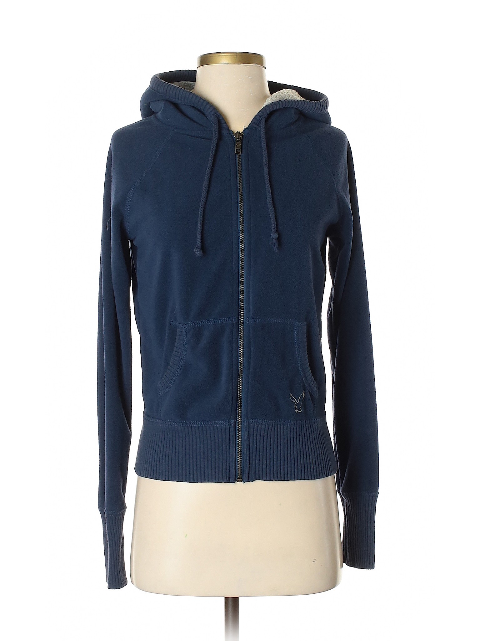 American Eagle Outfitters Women Blue Zip Up Hoodie S | eBay