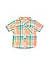 Crazy 8 100% Cotton Checkered-gingham Green Short Sleeve Button-Down Shirt Size 12-18 mo - photo 1