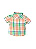Crazy 8 100% Cotton Checkered-gingham Green Short Sleeve Button-Down Shirt Size 12-18 mo - photo 2