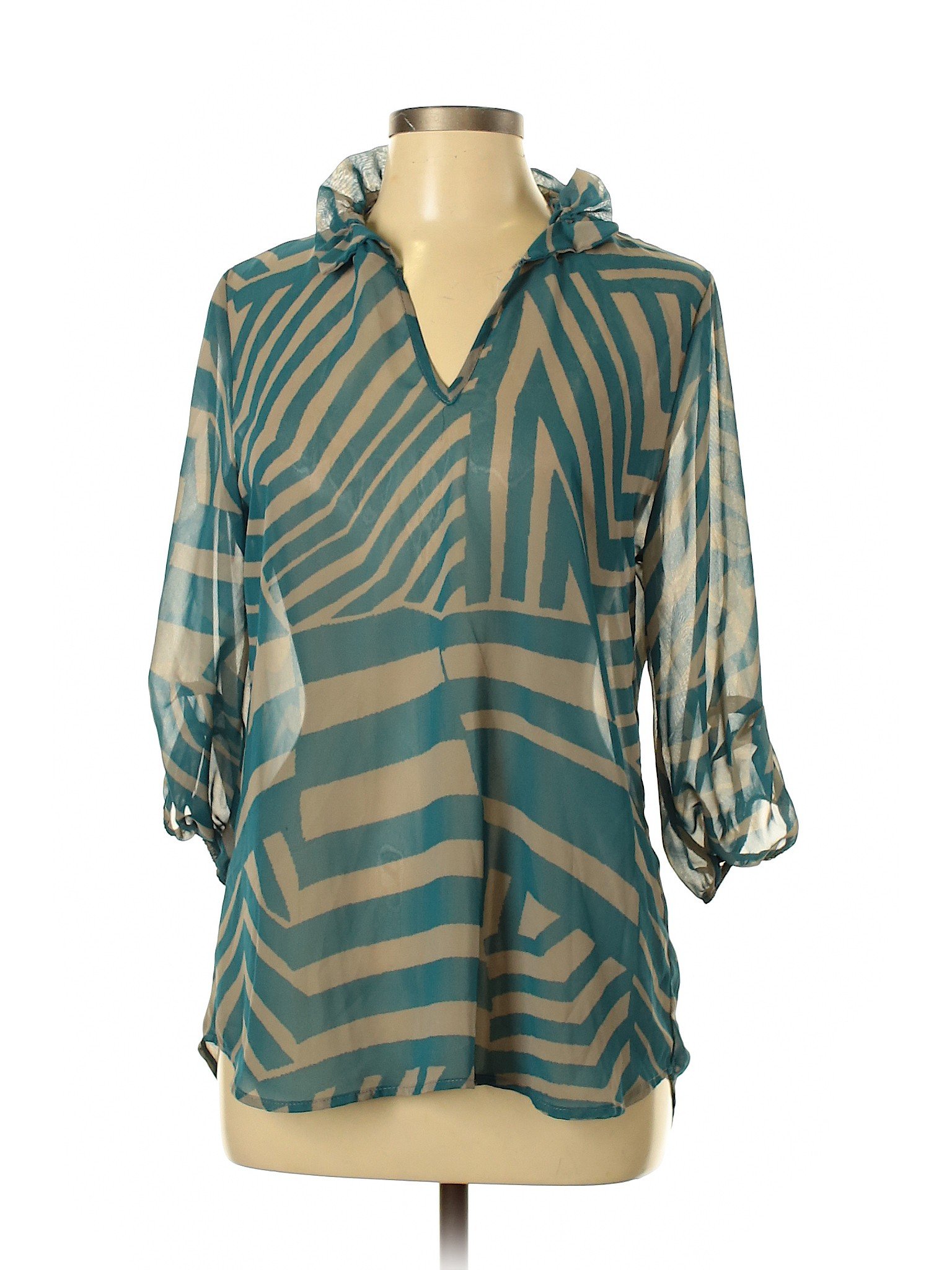 Pointer Women Green 3/4 Sleeve Blouse L | eBay