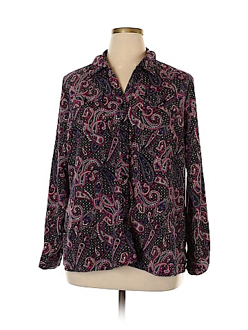 NY Collection Long Sleeve Blouse (view 1)