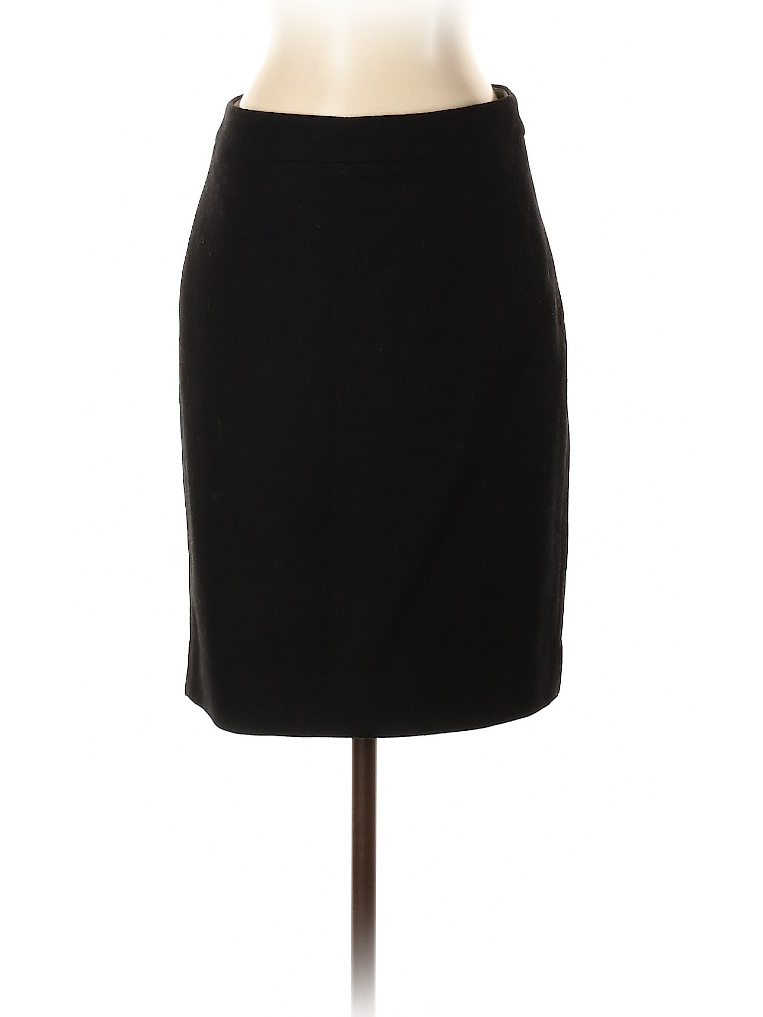 J.Crew Solid Black Wool Skirt Size 2 95 off thredUP