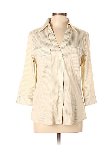 New York & Company 3/4 Sleeve Button-Down Shirt (view 1)