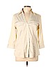 New York & Company Tan 3/4 Sleeve Button-Down Shirt Size L - photo 1