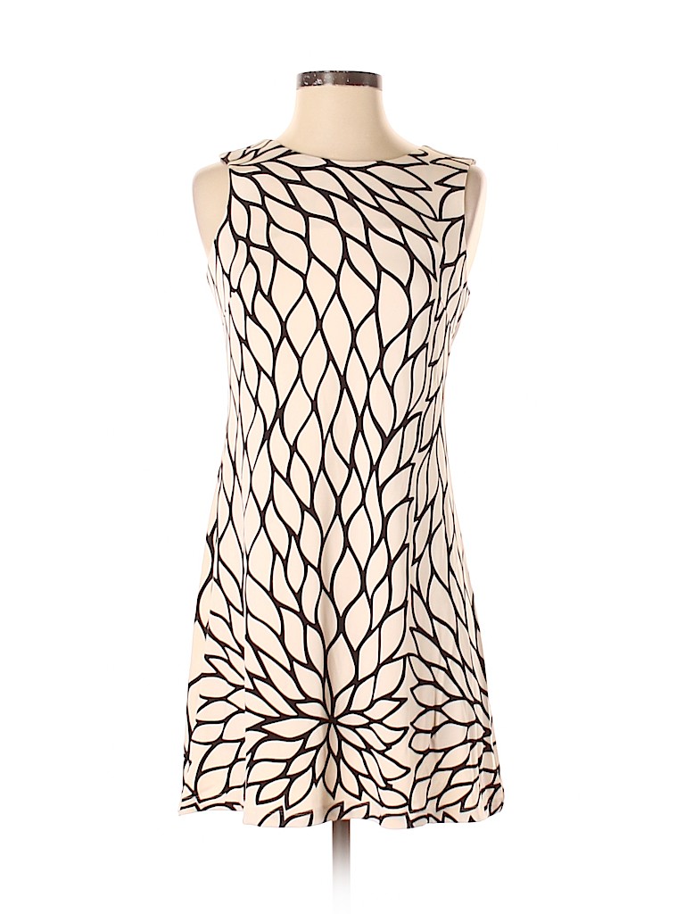 Julie Brown White Casual Dress Size P (petite) - photo 1