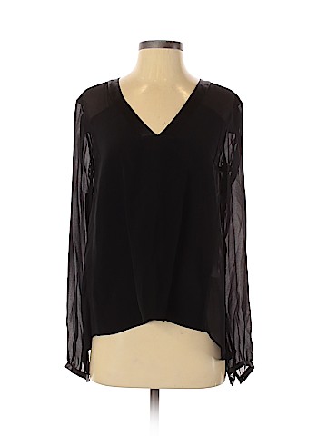 Elizabeth and James Long Sleeve Silk Top (view 1)