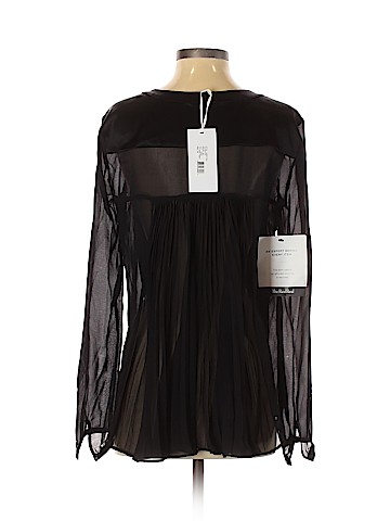 Elizabeth and James Long Sleeve Silk Top (view 2)