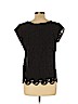 Joie 100% Cotton Black Short Sleeve Blouse Size M - photo 2