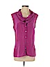 Fei 100% Silk Purple Sleeveless Silk Top Size 4 - photo 1