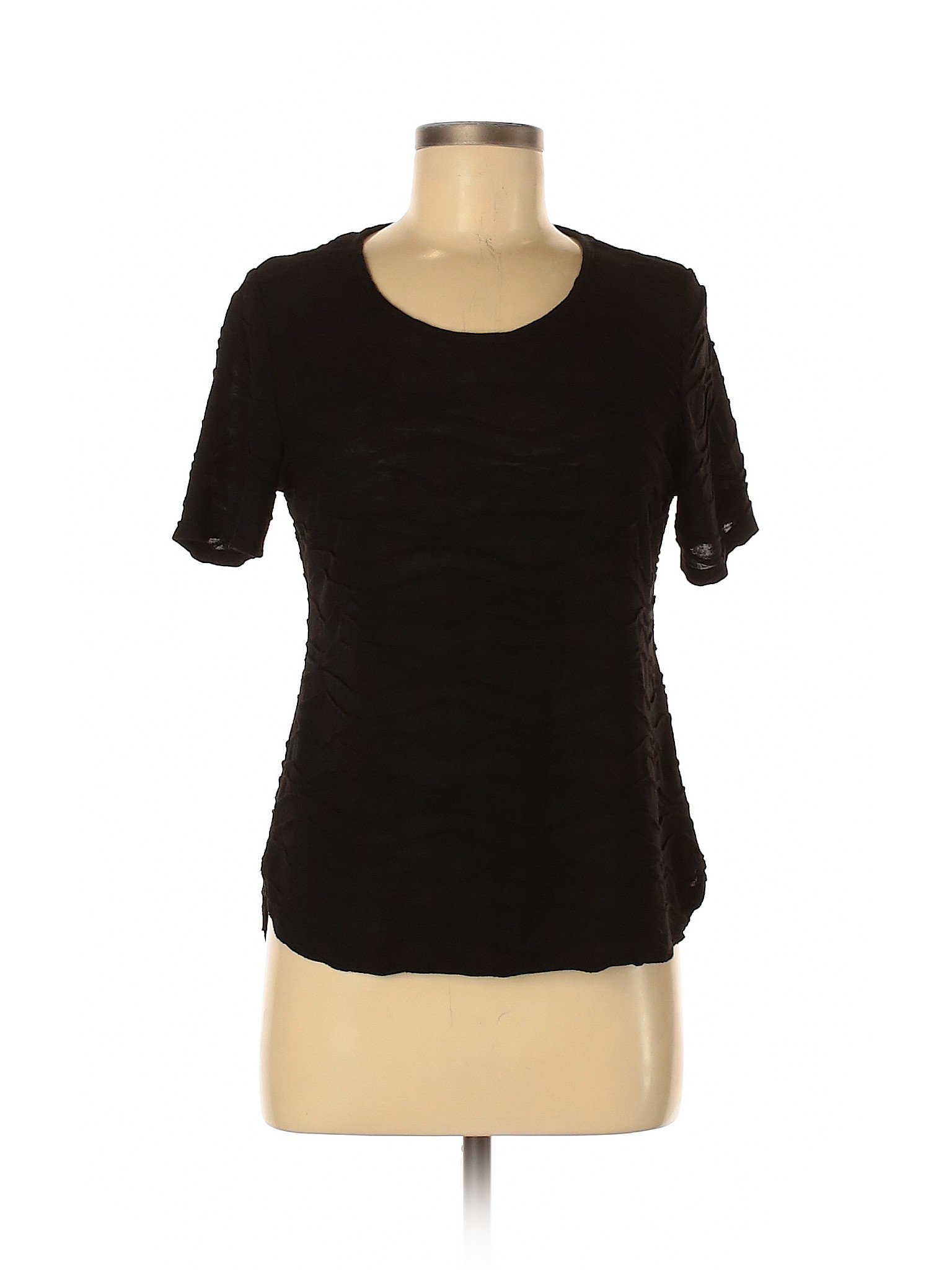 Notations Women Black Short Sleeve Top M | eBay