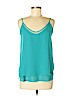Violet & Claire 100% Polyester Teal Sleeveless Blouse Size M - photo 1