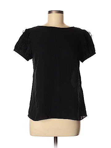 RED Valentino Short Sleeve Silk Top (view 1)