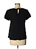 RED Valentino 100% Silk Black Short Sleeve Silk Top Size EU (IT) 44 / US 8 - photo 2