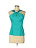 Cache Blue Sleeveless Silk Top Size S - photo 1