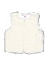 The Children's Place Solid Ivory Faux Fur Vest Size 7 - 8 - photo 1