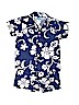 RJC 100% Cotton Floral Blue Short Sleeve Button-Down Shirt Size 3T - photo 1
