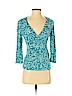 Banana Republic Factory Store 100% Rayon Blue 3/4 Sleeve Top Size S (petite) - photo 1