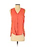 Theory Pink Sleeveless Button-Down Shirt Size S - photo 1