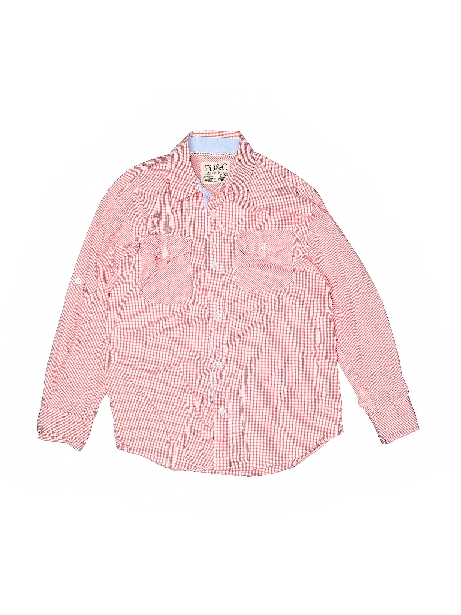 Pd&c Boys Pink Long Sleeve Button-Down Shirt 7 | eBay