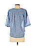Ann Taylor LOFT 100% Polyester Blue 3/4 Sleeve Blouse Size XS (petite) - photo 2