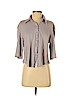 Michael Stars 100% Cotton Gray 3/4 Sleeve Button-Down Shirt One size - photo 1