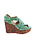Joan & David Green Wedges Size 8 - photo 1