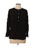Ann Taylor LOFT 100% Rayon Black Long Sleeve Blouse Size L (petite) - photo 1