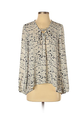 Aqua Long Sleeve Blouse (view 1)